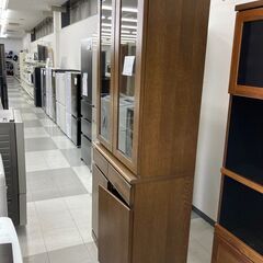 ★リユースのサカイ千葉中央店★  食器棚 ブラウン H200×D43×W84 クリーニング済み TC5461の画像