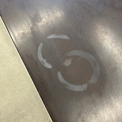 A2511-332 昇降テーブル ブラウン キズ汚れ有りの画像