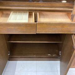 ★リユースのサカイ千葉中央店★  食器棚 ブラウン H200×D43×W84 クリーニング済み TC5461の画像