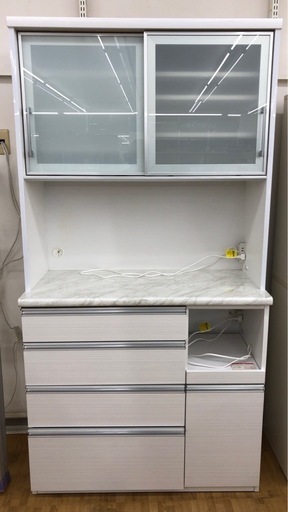 【ドリーム川西店御来店限定】☆ジモティー見たよ♪割引☆ 古賀家具 スライド扉オープンボード  クリーニング済み 【99560000036957】