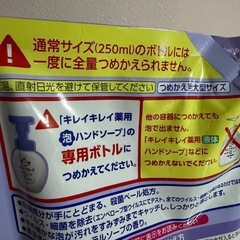 薬用キレイキレイ　ハンドソープ　泡タイプ　詰め替え用　２個
の画像