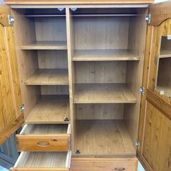 ★リユースのサカイ千葉中央店★  ワードローブ ナチュラル H181×D58×W88 クリーニング済み TC5462の画像