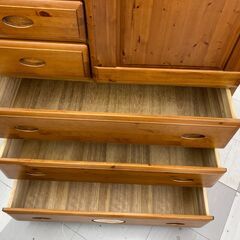 ★リユースのサカイ千葉中央店★  ワードローブ ナチュラル H181×D58×W88 クリーニング済み TC5462の画像