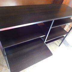 【JM885】エア・リゾーム スライド棚付きキッチンカウンター emery(エメリー) [幅120]  キッチン収納 レンジ台 レンジラック スライドトレー 棚板組み換えの画像