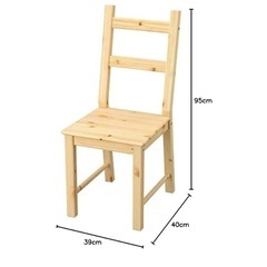 IKEA イケア　イーヴァル チェア　2脚セット　パイン材の画像