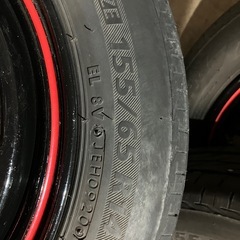 Tkei アルミホイール ブリヂストン ネクストリー155/65R14 75S PCD100 5J オフセット45 4本セット 2020年製 タイヤ 4穴 北海道 札幌 中古の画像