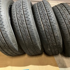 Tkei アルミホイール ブリヂストン ネクストリー155/65R14 75S PCD100 5J オフセット45 4本セット 2020年製 タイヤ 4穴 北海道 札幌 中古の画像