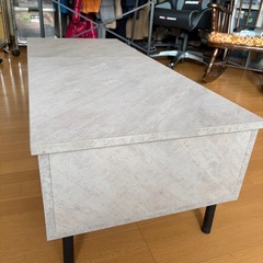 収納付きローテーブル 天板昇降式 油圧昇降 引き出し付き 配達設置対応の画像