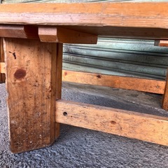 木製ベンチ　2つセットの画像