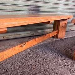 木製ベンチ　2つセットの画像