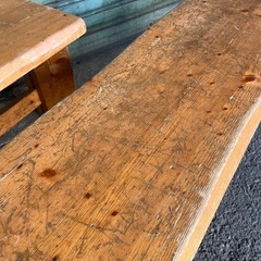 木製ベンチ　2つセットの画像