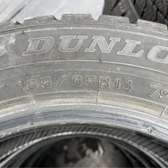 冬4本165/65R14 79QダンロップDU ウィンターマックスWM02倉庫保管ゴム質良ミゾ多バリ溝 タンク ルーミー トール ソリオの画像