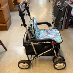 サ2511-337 幸和製作所 シルバーカー 花柄 エメラルド パープル キズ汚れ有りの画像