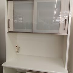 ★リユースのサカイ千葉中央店★ NITORI 食器棚　ポスティア100 ホワイト H206×D50×W101 クリーニング済み TC5463の画像