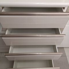 ★リユースのサカイ千葉中央店★ NITORI 食器棚　ポスティア100 ホワイト H206×D50×W101 クリーニング済み TC5463の画像