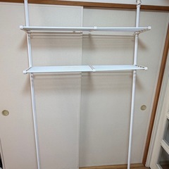 突っ張り　洗濯機ラック　伸縮式の画像