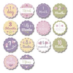 月齢フォト カード　おくるみ　ルルジョの画像