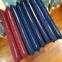 1度使用◆とても綺麗な状態◆座布団　赤2枚　青6枚　合計8枚の画像