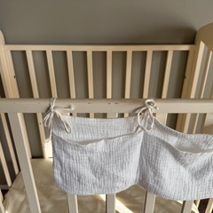 カトージ　ミニベビーベッド　布団5点・サイドパッド付き　プチバニラの画像