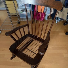 ビンテージ 大塚家具 ロッキングチェア クッション座面 配達設置対応の画像