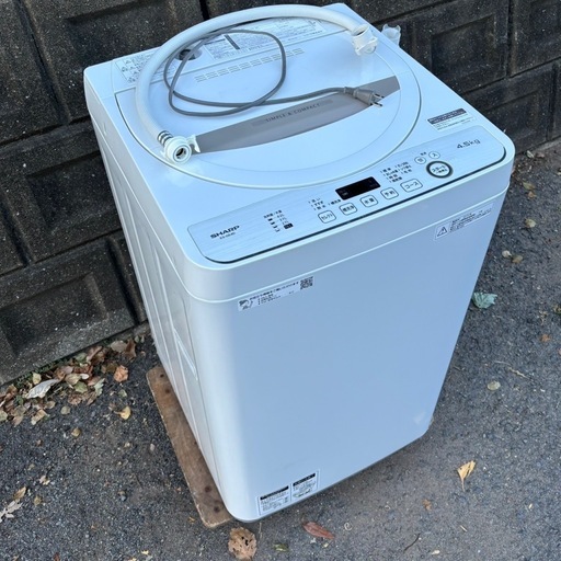 SHARP 全自動電気洗濯機 4.5kg 2019年製