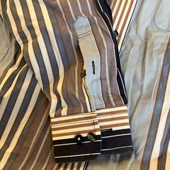 A2511-334 Key Club 長袖 ボタンダウンシャツ Mサイズ マルチカラー ストライプ 毛玉汚れ有り の画像