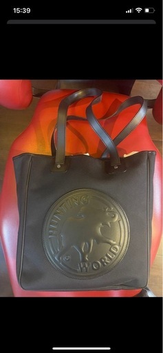 ハンティングワールド トートバッグ 黒 美品