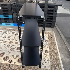 スチールラック 収納棚 メタルラック　収納家具　黒 【複数個あり】【横幅:181cm×奥行:45.5cm×高さ:180cm】の画像