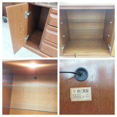 【ジモティー割引で最大15％OFF⭐️】久和屋 ガラス扉 食器棚 照明付きの画像