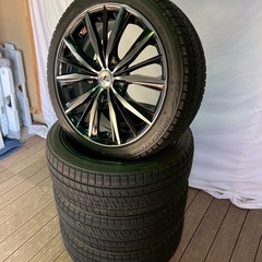 【A154】WEDS/ウェッズ レオニス VX 18inch ブリヂストンスタッドレスタイヤ付き 現状品の画像