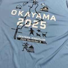 岡山マラソン２０２５オリジナルTシャツ　Ｌサイズ　ミズノせい製の画像
