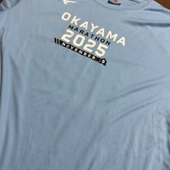 岡山マラソン２０２５オリジナルTシャツ　Ｌサイズ　ミズノせい製の画像