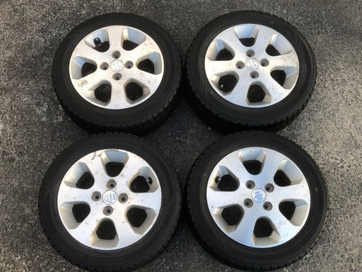 14インチスズキ純正アルミホイール  スタッドレス155/65R14 4本