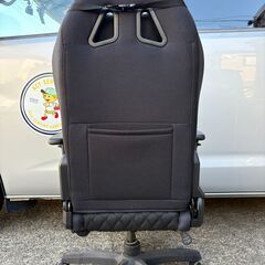 ▲E-WIN ゲーミングチェア D9-BK(黒/布地)の画像