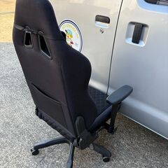 ▲E-WIN ゲーミングチェア D9-BK(黒/布地)の画像