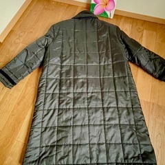 【11号】ブラックキルティングロングコートの画像