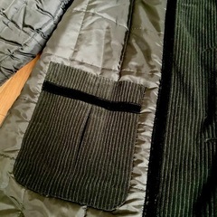 【11号】ブラックキルティングロングコートの画像