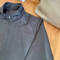 【HoLee】ブラックスタンドカラーチェスターコートの画像