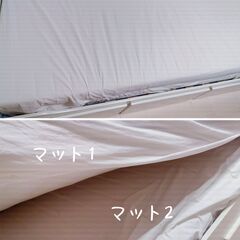 ニトリ　シングルベッドのフレームとマットレス（2つ）の画像