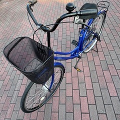 ブルーカラー・オートライト・ママチャリ(26㌅)お引取でも？配達でも？可能です。の画像