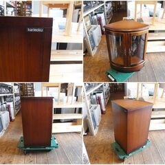 【カリモク家具】  コロニアル コーナーキャビネット  両開き扉 コーナータイプ 飾り棚の画像