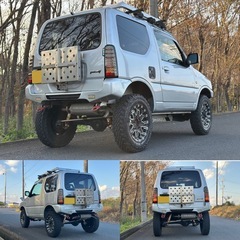 スズキ ジムニー グレードXC 平成17年 JB23W 4WD オートマ 13万キロー台 リフトアップ レカロシート 車検日令和8年12月まで ルーフキャリアの画像