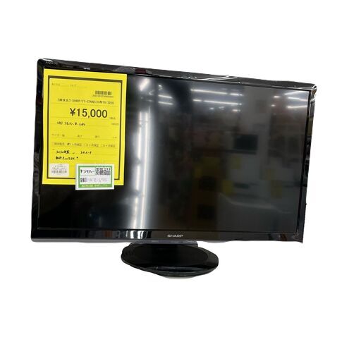 【ドリーム池田店】◎ジモティ割対象品◎シャープ　24型テレビ　2T-C24AD　2020年製　付属品有　IKZ-675