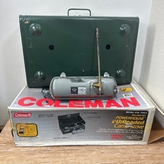 コールマンツーバーナーアンレテッドキャンプストーブ414coleman unleadedの画像