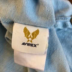M2511-339 AVIREX 半袖 ポロシャツ XLサイズ ライトブルー 毛玉ほつれ有りの画像