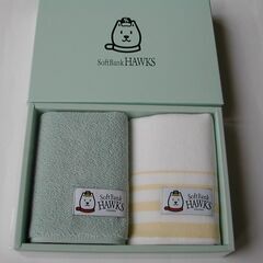 SoftBank HAWKSロゴ入り お父さん応援隊長ハンドタオルセット　２箱の画像