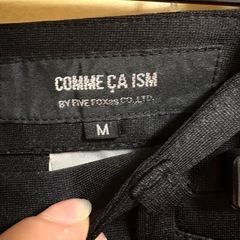 COMME CA ISM ブラック パンツ XLの画像