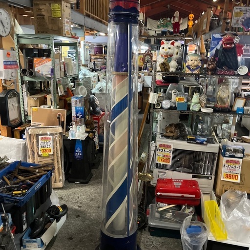☆レトロ☆床屋　サインポール　高さ230センチ