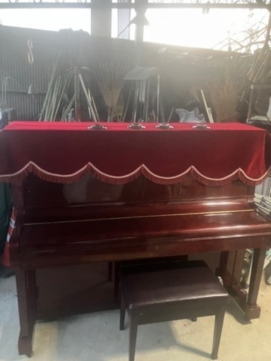 アップライトピアノ　カワイ　kl-502 ワインレッド 中古　 熊谷
