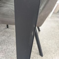 【熱・キズ・汚れに強い】 ダイニングセット グラナダ 食卓テーブルセット セラミック天板 天板幅150cm 天板高さ72cm イス4脚 アイアンフレーム：グレー/ブラックの画像